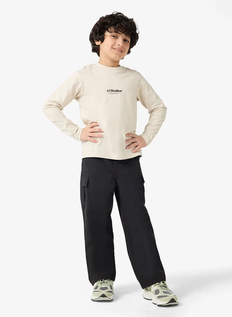 جاك وجونز جونيور تيشيرت بشعار جيسوهو برقبة دائرية للأطفال